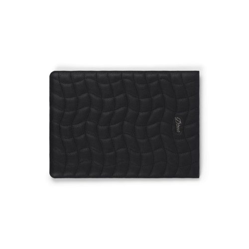 Dime MTL Quilted Laptop Case in Black, quilted leather with felt lining.