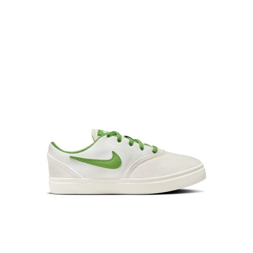 Nike SB Check Canvas Kids' Skate Shoes in Phantom/Summit White/Sail/Chlorophyll, lightweight, durable, and cushioned.