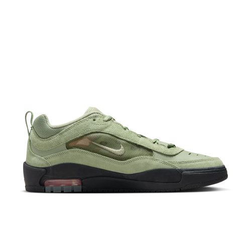 Nike SB Air Max Ishod in Oil Green with exposed Nike Air and flexible cupsole.