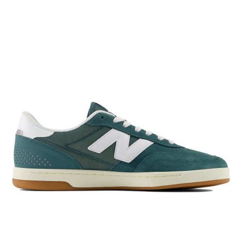 New Spruce/White New Balance Numeric 440V2 skate shoe with durable rubber cup outsole and reinforced suede.