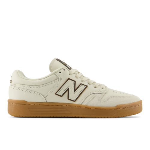 New Balance Numeric 480 Reynolds in Sea Salt/Brown with FuelCell foam and reinforced toe cap.