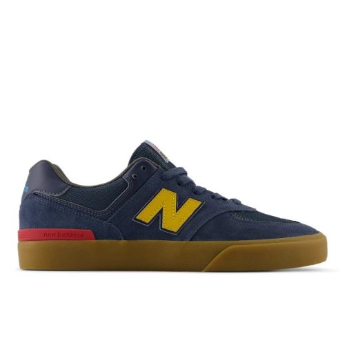 New Balance Numeric 574 Vulc Shoes in Petrol/Gum with suede and mesh upper