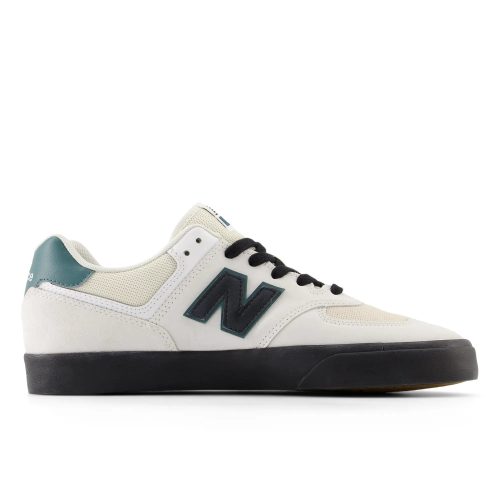 New Balance Numeric 574 Vulc Shoe in Sea Salt/Black, combining classic 574 design with vulcanized rubber for skateboarding.