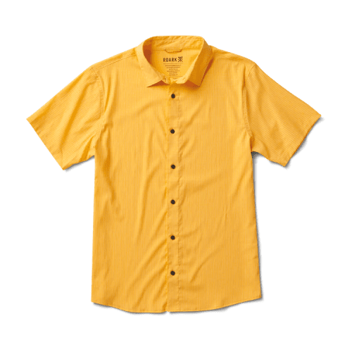 Gold Roark Bless Up Breathable Stretch Shirt with short sleeves.