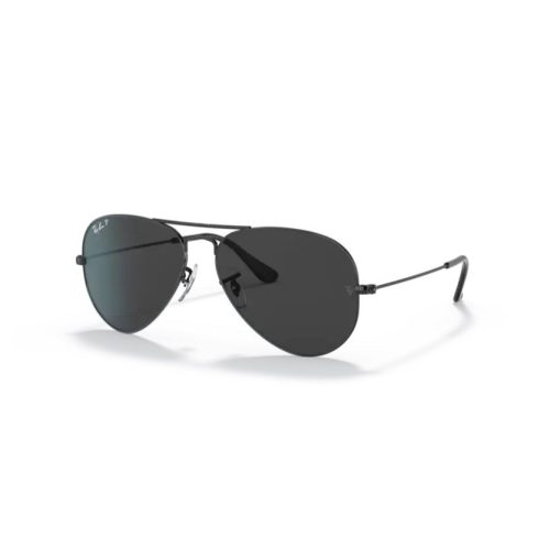 Ray-Ban Aviator Total Black Polarized Sunglasses Polished Black/Black