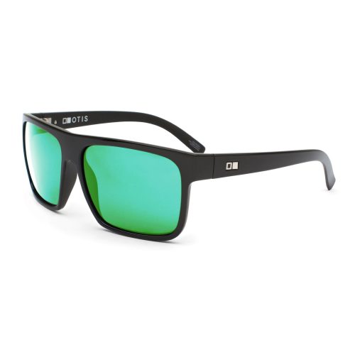 OTIS After Dark X sunglasses, matte black frame, green mirror polarized lenses, mineral glass.