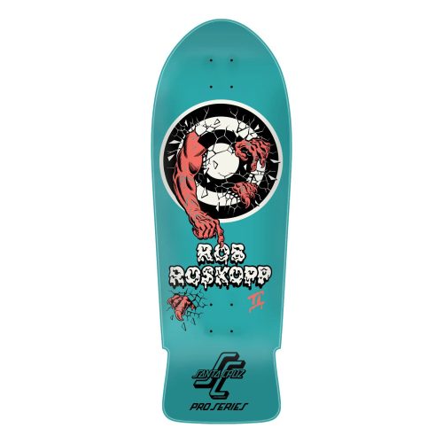 Santa Cruz Rob Roskopp II Reissue skateboard deck in pastel colorway with OG graphics.