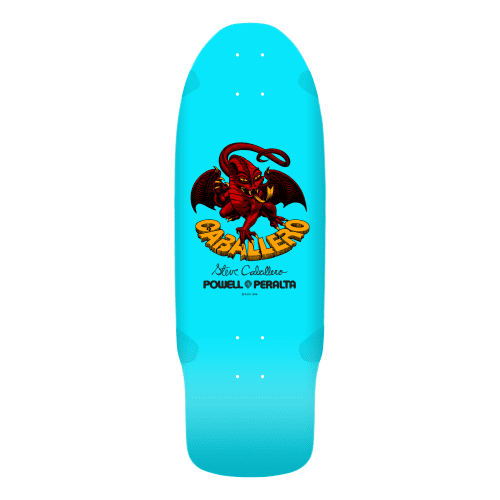 Limited edition Powell-Peralta Caballero Series 15 skateboard deck, traditional 7-ply, spoon nose kick tail.